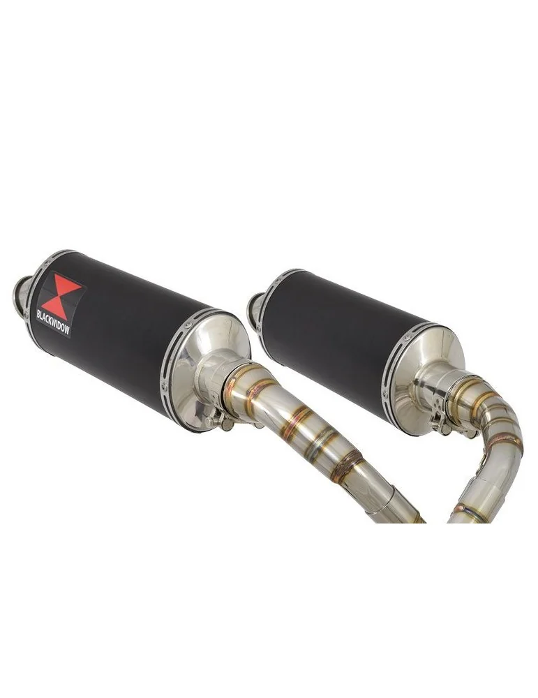 MSX 125 GROM 1-2 Par paire Ligne complète & Silencieux Noir Inox 300mm