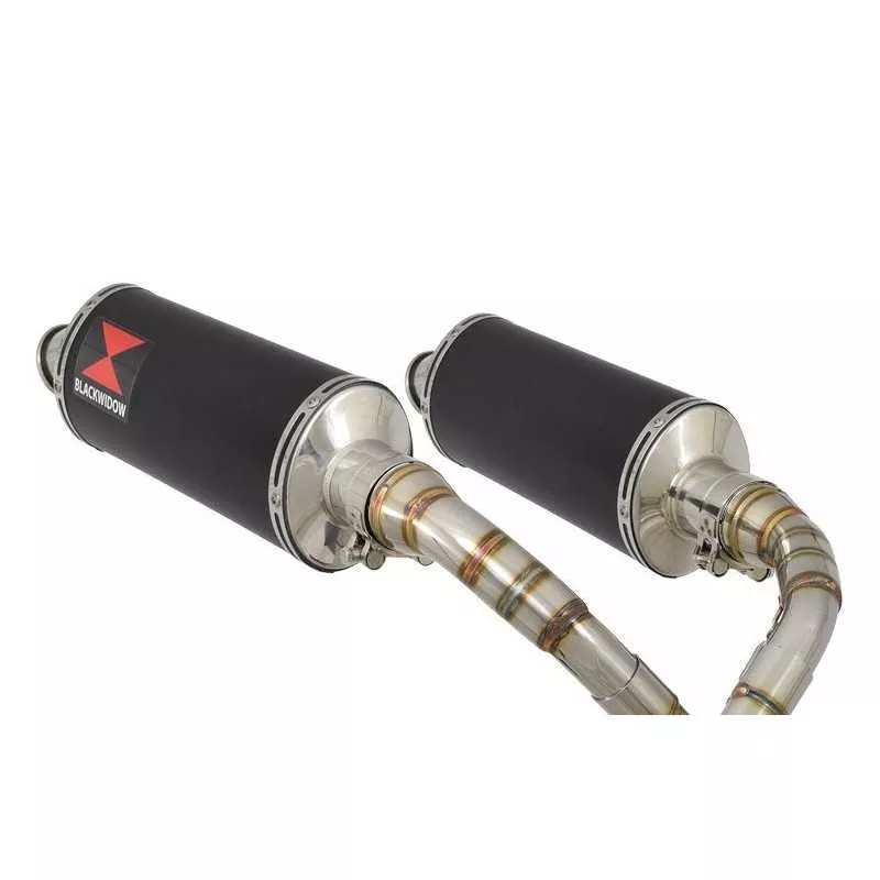 MSX 125 GROM 1-2 Par paire Ligne complète & Silencieux Noir Inox 300mm