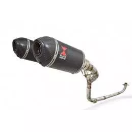 MSX 125 GROM 1-2 Par paire Ligne complète & Silencieux Ovale En Carbone + Carbone Tip 200mm
