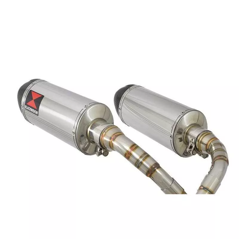 MSX 125 GROM 1-2 Par paire Ligne complète & Silencieux Ovale En Inox + Carbone Tip 300mm