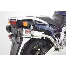 Suzuki DL1000 V-Strom 1000 Silencieux Kit / Silencieux Ovale En Inox & Canule en Carbone 300mm