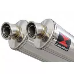 Suzuki DL1000 V-Strom 1000 Silencieux Kit / Silencieux Ovale En Inox 300mm