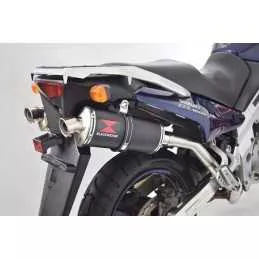Suzuki DL1000 V-Strom 1000 Silencieux Kit / Silencieux Ovale Noir En Inox 300mm