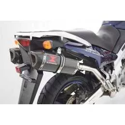 Suzuki DL1000 V-Strom 1000 Silencieux Kit / Silencieux Hexagonale En Carbone & Canule en Carbone 300mm