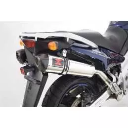 Suzuki DL1000 V-Strom 1000 Silencieux Kit / Silencieux Ovale En Inox & Canule en Carbone 400mm