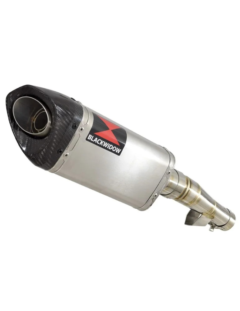 Honda NC 700 750 Integra 700 750 Tube de raccord + Silencieux Tri Ovale Inox + Carbone Tip 250mm