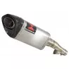 Honda NC 700 750 Integra 700 750 Tube de raccord + Silencieux Tri Ovale Inox + Carbone Tip 250mm