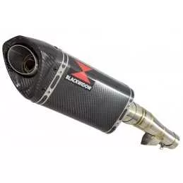 Honda NC 700 750 Integra 700 750 Tube de raccord + Tri Silencieux Ovale En Carbone + Carbone Tip 250mm