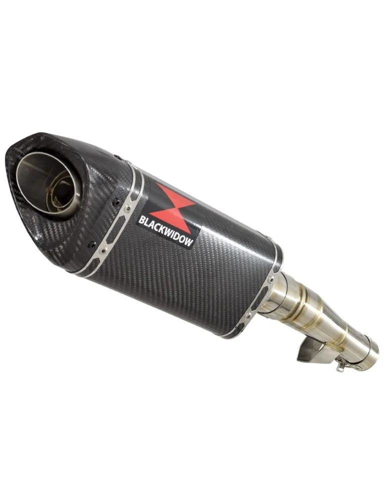 Honda NC 700 750 Integra 700 750 Tube de raccord + Tri Silencieux Ovale En Carbone + Carbone Tip 250mm
