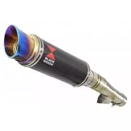 Honda NC 700 750 Integra 700 750 Tube de raccord + Silencieux GP Rond Carbone + canule Anodisé 230mm