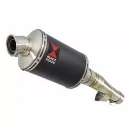 Honda NC 700 750 Integra 700 750 Tube de raccord + Silencieux Ovale Noir Inox 230mm