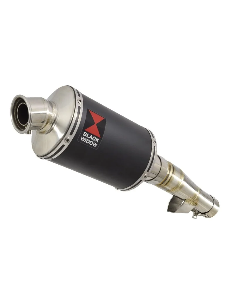 Honda NC 700 750 Integra 700 750 Tube de raccord + Silencieux Ovale Noir Inox 230mm