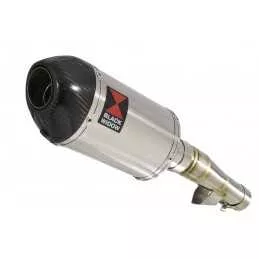 Honda NC 700 750 Integra 700 750 Tube de raccord + Silencieux Ovale Inox + Carbone Tip 200mm