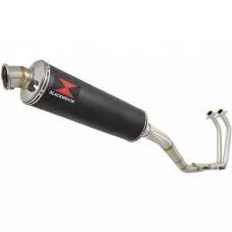 YZF R3 YZF R25 2015 - 2017 Decata Ligne complète + Silencieux Rond Noir En Inox 400mm