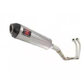 YZF R3 YZF R25 2015 - 2017 Decata Ligne complète + Silencieux Ovale En Inox + Canule En Carbone 400mm