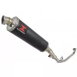 Honda NC 700 750 Integra 700 750 Decata Ligne complète / Silencieux Rond Noir Inox 400mm