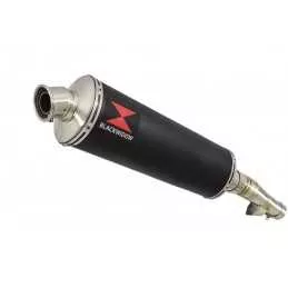 Honda NC 700 750 Integra 700 750 Tube de raccord + Silencieux Ovale Noir Inox 400mm