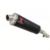 Honda NC 700 750 Integra 700 750 Tube de raccord + Silencieux Ovale Noir Inox 400mm