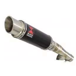 Honda NC 700 750 Integra 700 750 Tube de raccord + Silencieux GP Rond Noir Inox 230mm