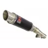 Honda NC 700 750 Integra 700 750 Tube de raccord + Silencieux GP Rond Noir Inox 230mm