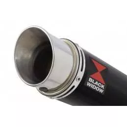 Honda NC 700 750 Integra 700 750 Tube de raccord + Silencieux GP Rond Noir Inox 230mm