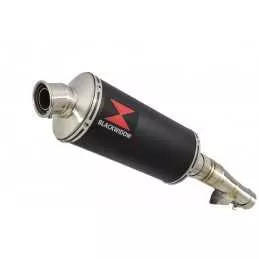 Honda NC 700 750 Integra 700 750 Tube de raccord + Silencieux Ovale Noir Inox 300mm