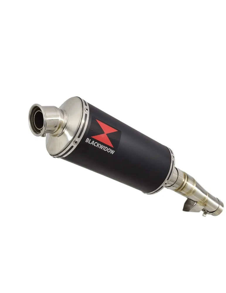 Honda NC 700 750 Integra 700 750 Tube de raccord + Silencieux Ovale Noir Inox 300mm