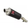Honda NC 700 750 Integra 700 750 Tube de raccord + Silencieux Ovale Noir Inox 300mm