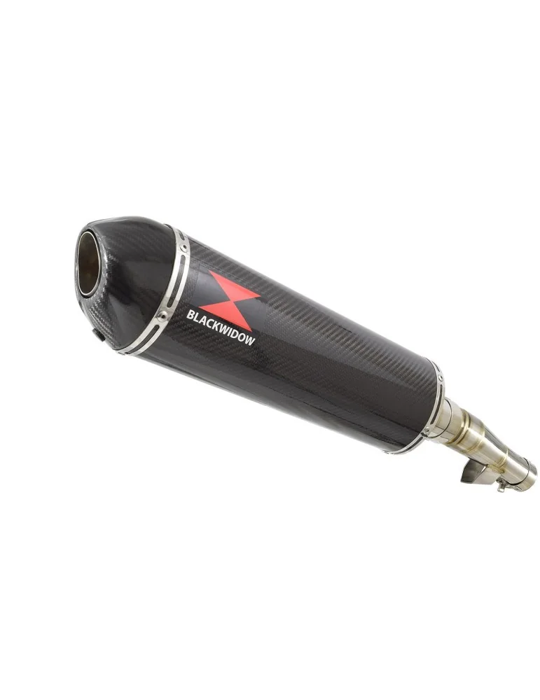 Honda NC 700 750 Integra 700 750 Tube de raccord + Silencieux Ovale En Carbone + Carbone Tip 400mm