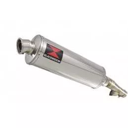 Honda NC 700 750 Integra 700 750 Tube de raccord + Silencieux Ovale Inox 400mm