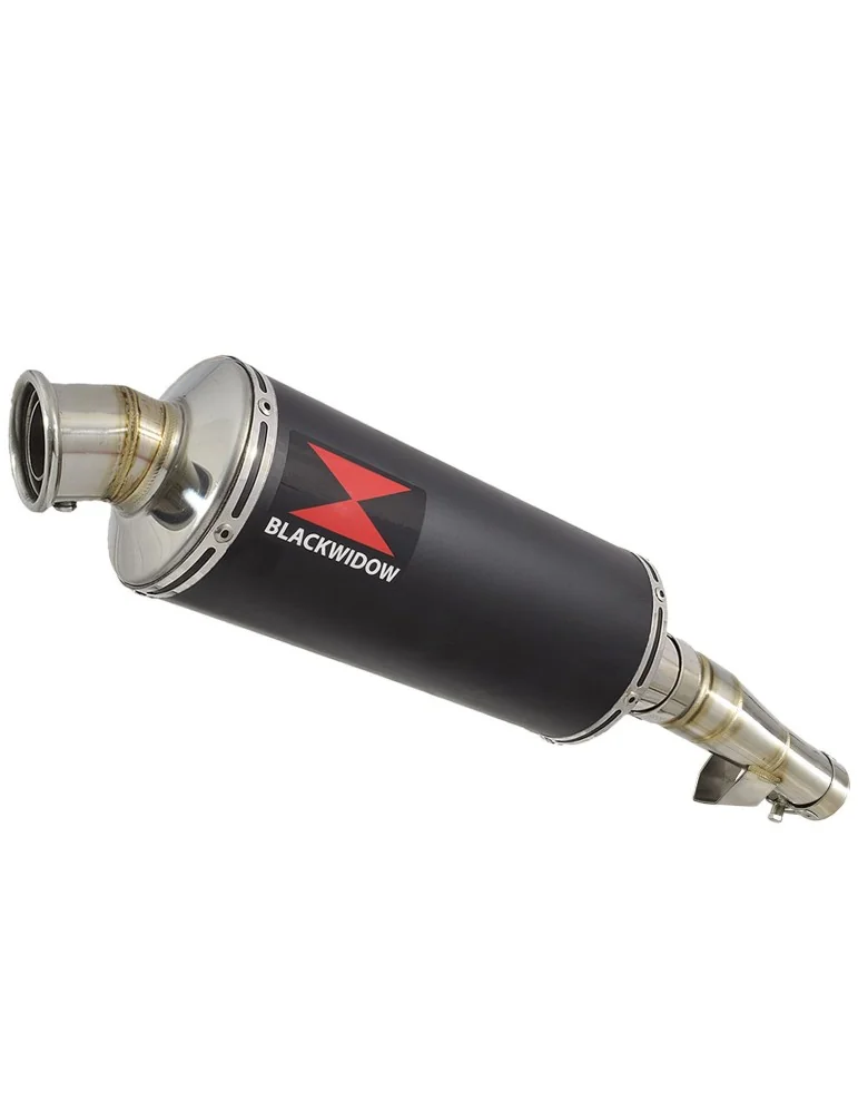 Honda NC 700 750 Integra 700 750 Tube de raccord + Silencieux Rond Noir Inox 300mm