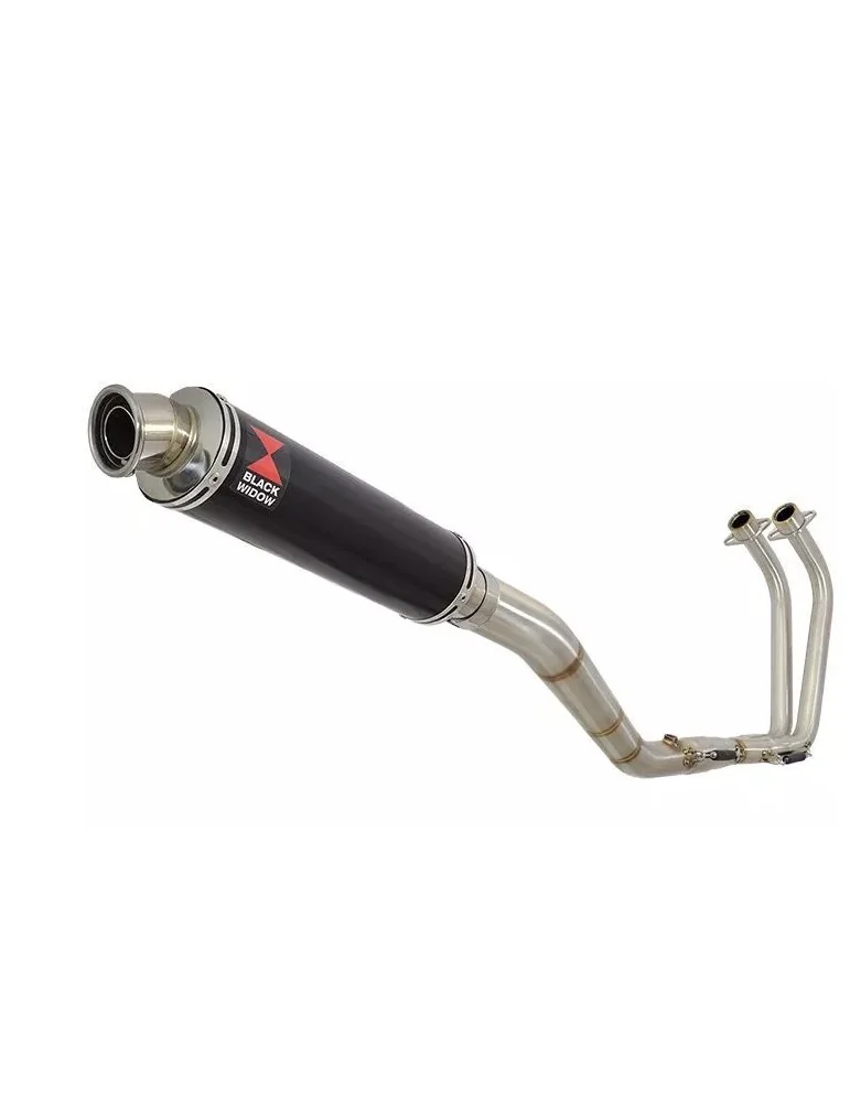 YZF R3 YZF R25 2015 - 2017 Decata Ligne complète + Silencieux Rond Noir En Inox 350mm