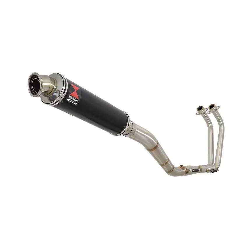 YZF R3 YZF R25 2015 - 2017 Decata Ligne complète + Silencieux Rond Noir En Inox 350mm
