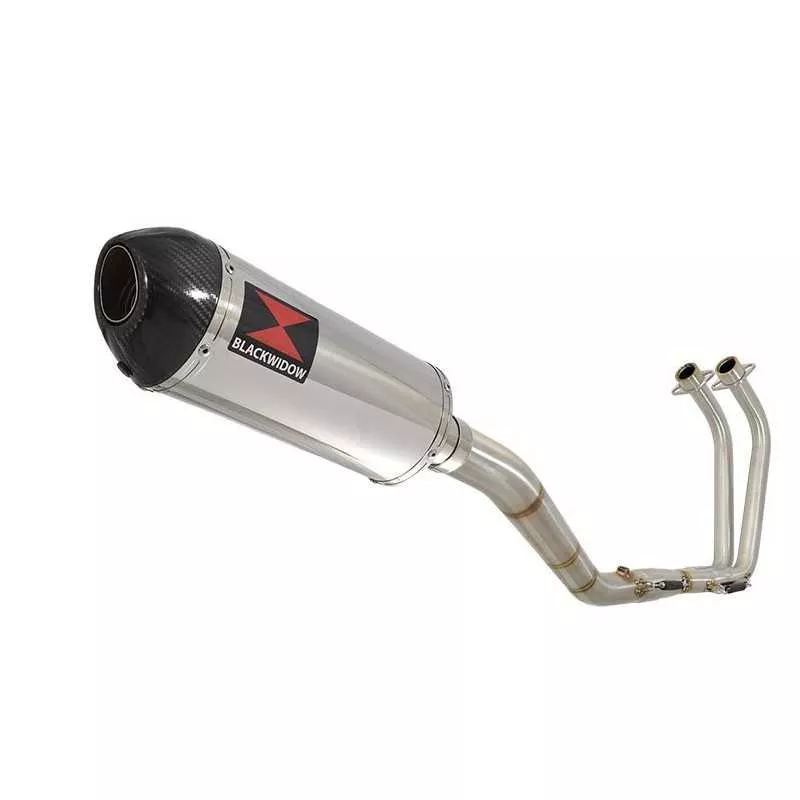 YZF R3 YZF R25 2015 - 2017 Decata Ligne complète + Silencieux Ovale En Inox + Canule En Carbone 300mm