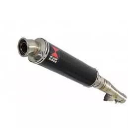 Honda NC 700 750 Integra 700 750 Tube de raccord + Silencieux Rond Noir Inox 350mm