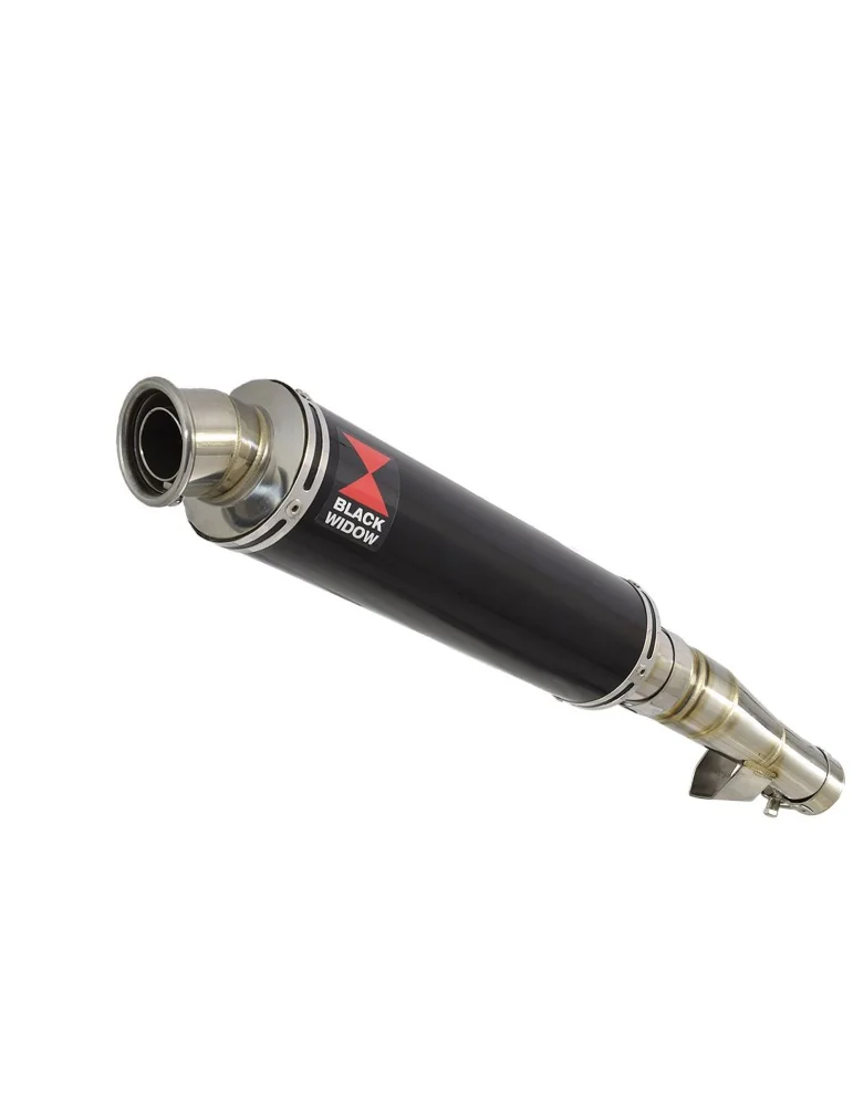 Honda NC 700 750 Integra 700 750 Tube de raccord + Silencieux Rond Noir Inox 350mm