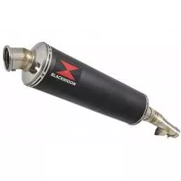 Honda NC 700 750 Integra 700 750 Tube de raccord + Silencieux Rond Noir Inox 400mm