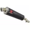 Honda NC 700 750 Integra 700 750 Tube de raccord + Silencieux Rond Noir Inox 400mm