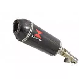 Honda NC 700 750 Integra 700 750 Tube de raccord + Silencieux Ovale En Carbone + Carbone Tip 300mm
