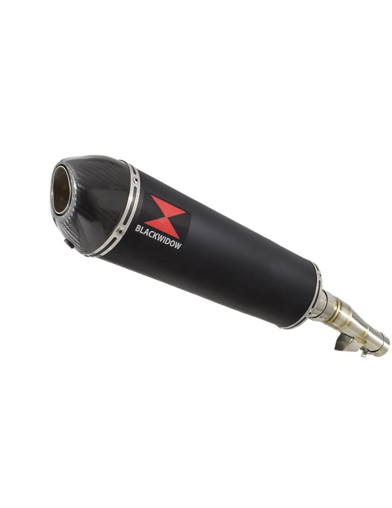 Honda NC 700 750 Integra 700 750 Decata Ligne complète / Silencieux Ovale Noir Inox + Carbone Tip (1) 400mm