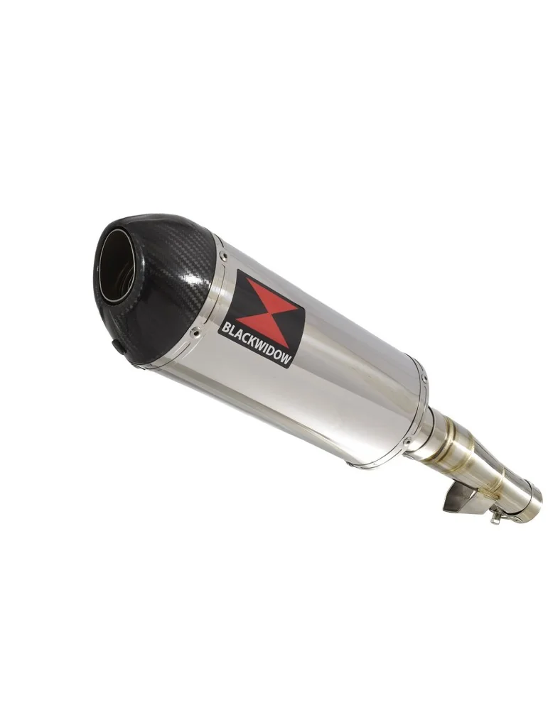 Honda NC 700 750 Integra 700 750 Tube de raccord + Silencieux Ovale Inox + Carbone Tip 300mm