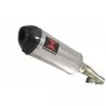 Honda NC 700 750 Integra 700 750 Tube de raccord + Silencieux Ovale Inox + Carbone Tip 300mm