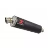 KAWASAKI ZX7R ZX-7R Ligne complète & Silencieux Rond Noir En Inox 400mm