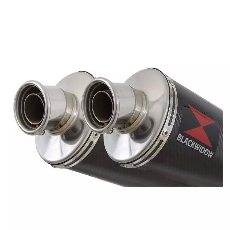 GL1500 GL 1500 GOLDWING Kit / Silencieux Ovale Noir En Inox 400mm