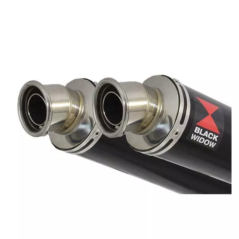 GL1500 GL 1500 GOLDWING Kit / Silencieux Rond Noir En Inox 350mm