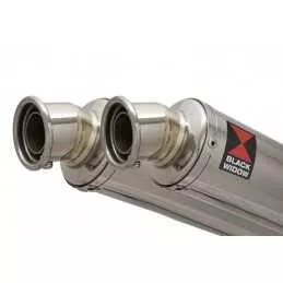 Suzuki DL1000 V-Strom 1000 Silencieux Kit / Silencieux Ovale En Inox 350mm