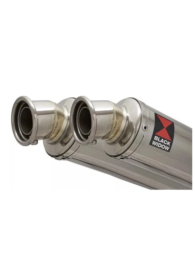 Suzuki DL1000 V-Strom 1000 Silencieux Kit / Silencieux Ovale En Inox 350mm