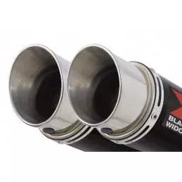 Suzuki DL1000 V-Strom 1000 Silencieux Kit / Silencieux Rond GP Style Noir En Inox 350mm