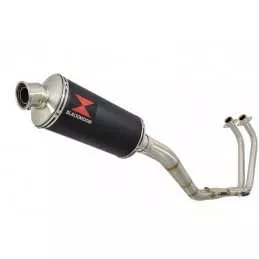 YZF R3 YZF R25 2015 - 2017 Decata Ligne complète + Silencieux Ovale Noir En Inox 300mm