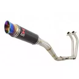 YZF R3 YZF R25 2015 - 2017 Decata Ligne complète + Silencieux GP Style Rond En Carbone + Canule en Inox Anodisé 230mm